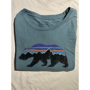Patagonia Fitz Roy Shirt Mens Medium Slim Fit Colorful Short Sleeve T-shirt